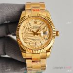 Swiss Quality Rolex Oyster Perpetual Datejust 41mm Watch All Gold Palm Face